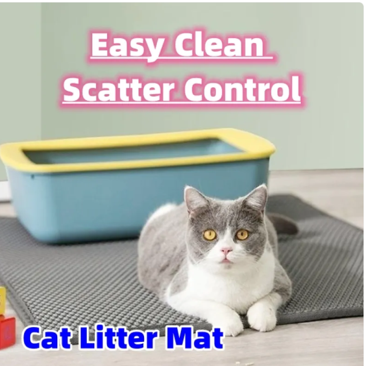 EVA Cat Litter Mat – Anti-Slip & Easy to Clean | Multiple Sizes & Colors