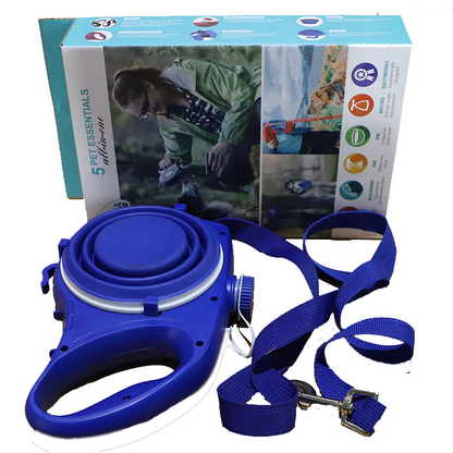 Dog Leash with Water Bottle – 3-in-1 Walking Set